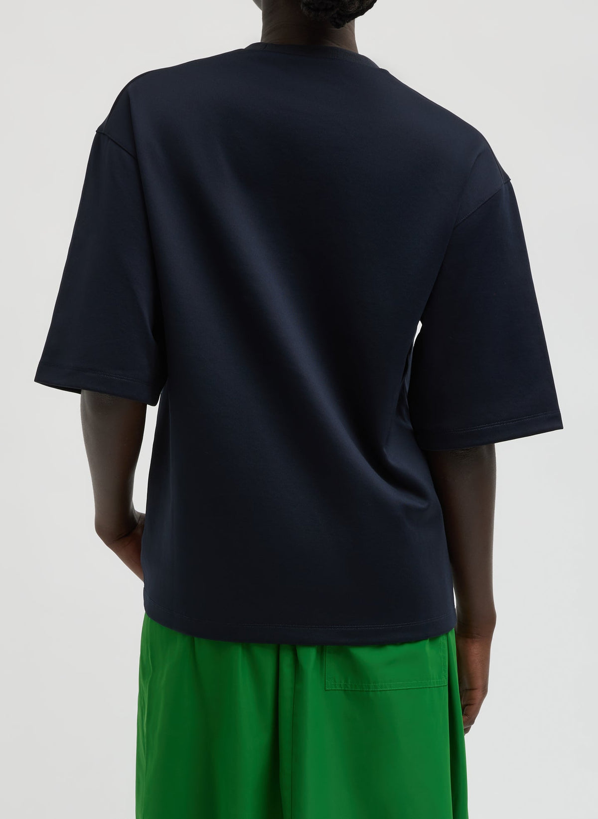 Active Knit Easy T-Shirt Navy - Tibi