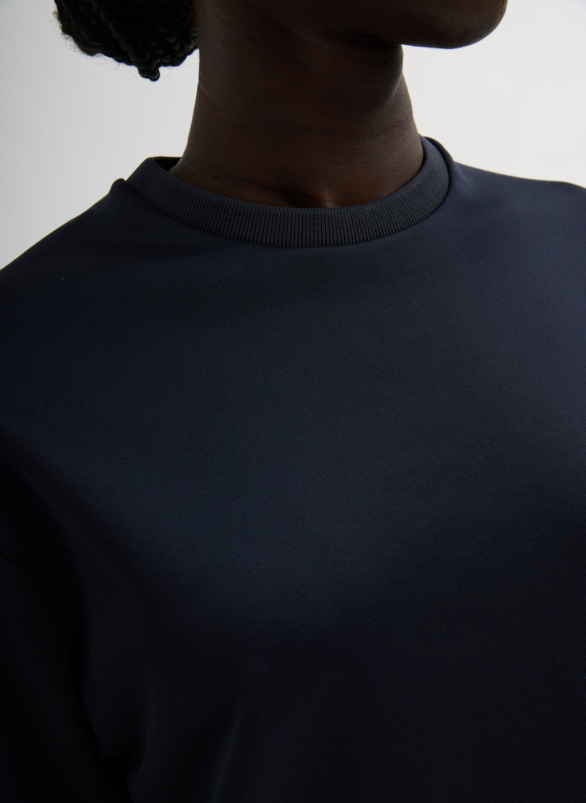 Active Knit Easy T-Shirt Navy - Tibi