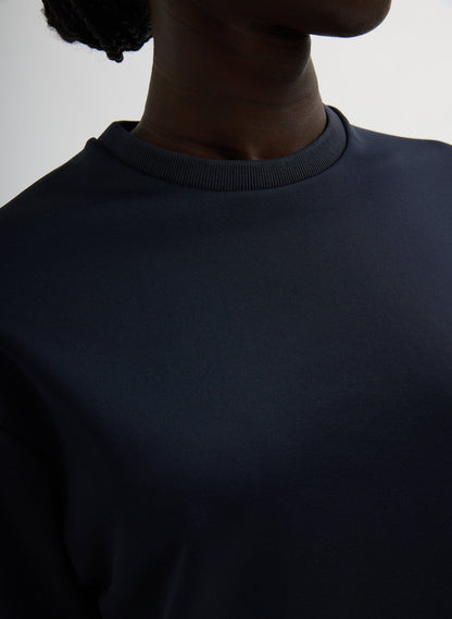 Active Knit Easy T-Shirt Navy - Tibi