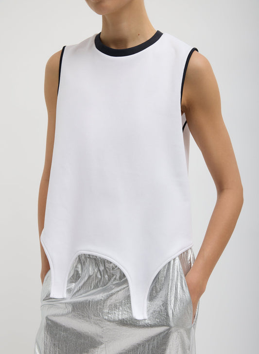 Active Knit Flip Tank White - Tibi