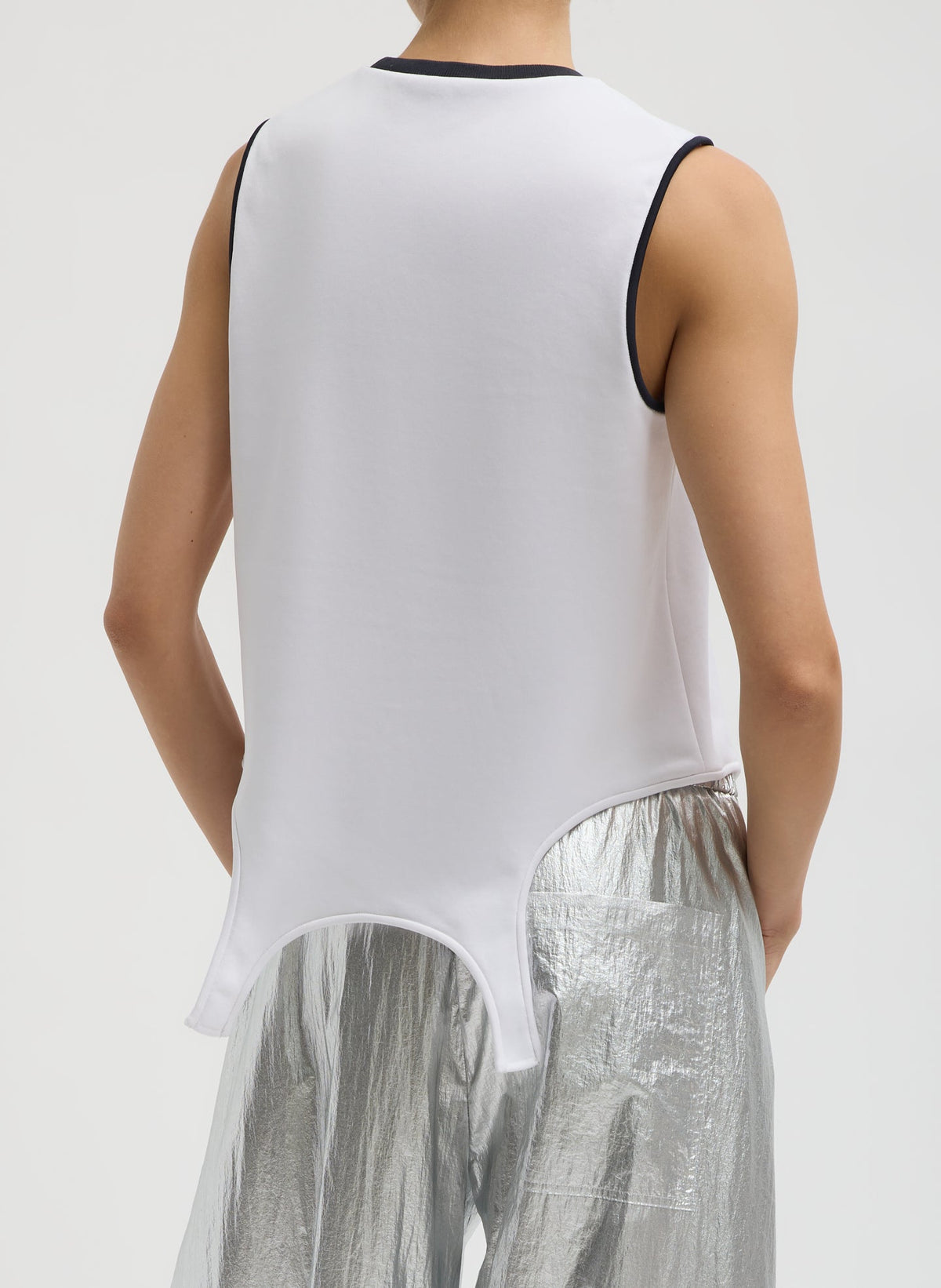Active Knit Flip Tank White - Tibi