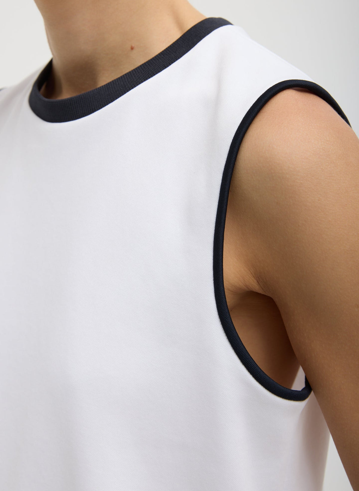 Active Knit Flip Tank White - Tibi