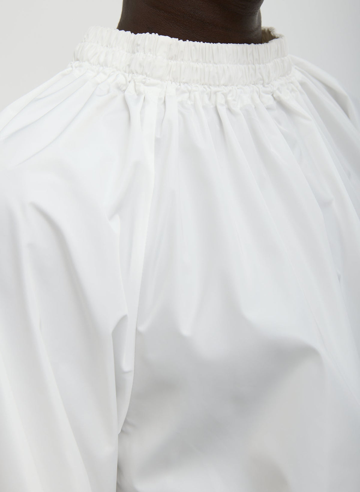Italian Sporty Nylon Shirred Anorak Top White - Tibi