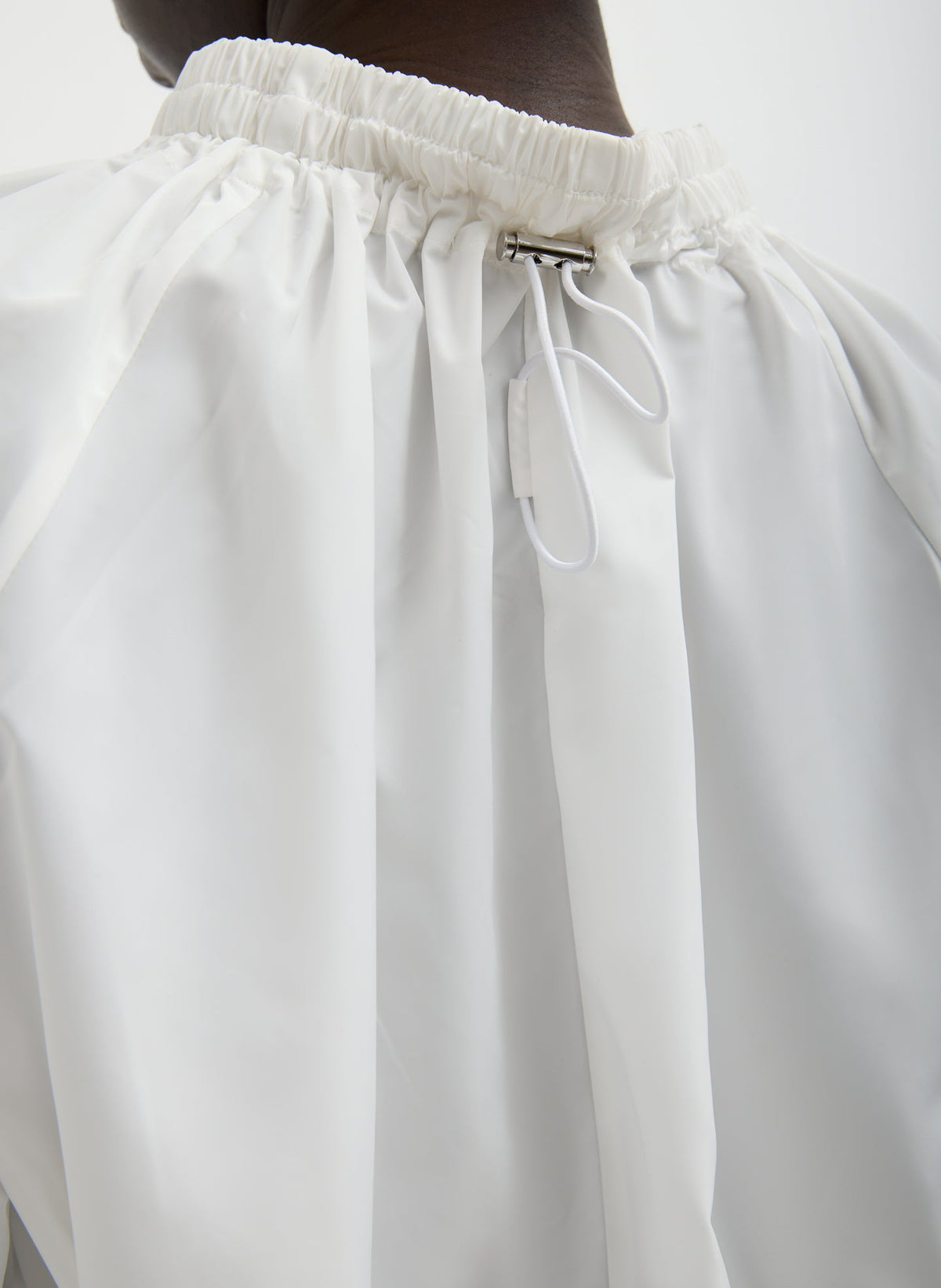 Italian Sporty Nylon Shirred Anorak Top White - Tibi