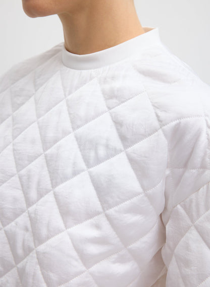 Cozy Quilting Anorak T-Shirt White - Tibi