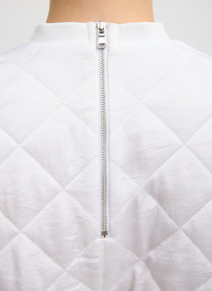 Cozy Quilting Anorak T-Shirt White - Tibi
