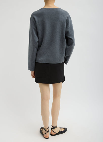 Compact Tech Knit Mini Skirt Black - Tibi