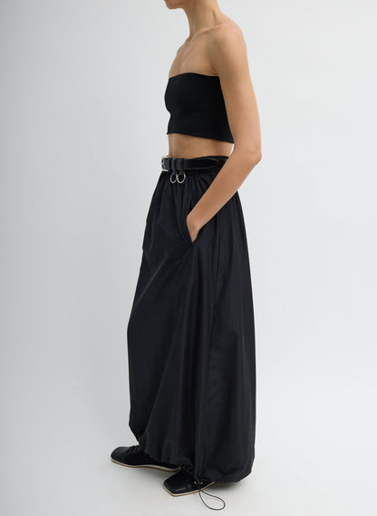Italian Sporty Nylon Maxi Anorak Skirt Black - Tibi