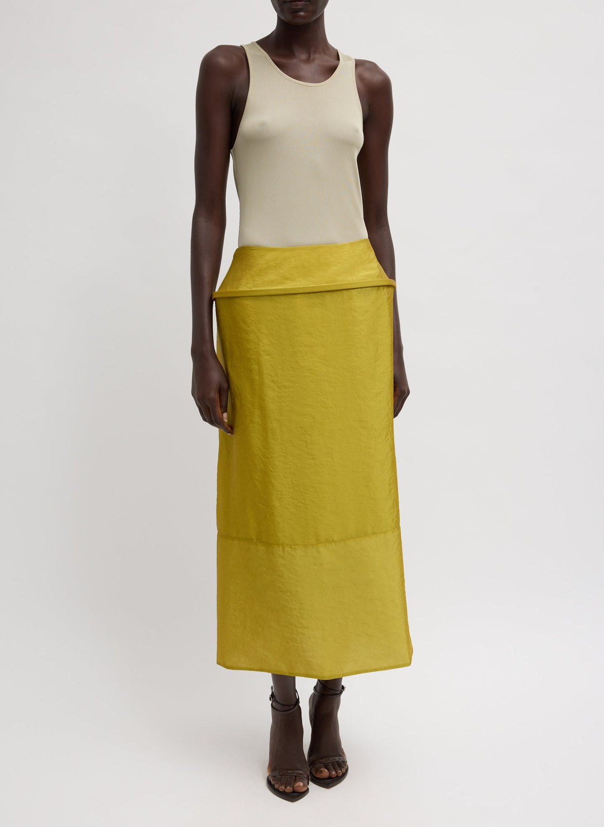 Chassis Hoop Pencil Skirt Dijon - Tibi