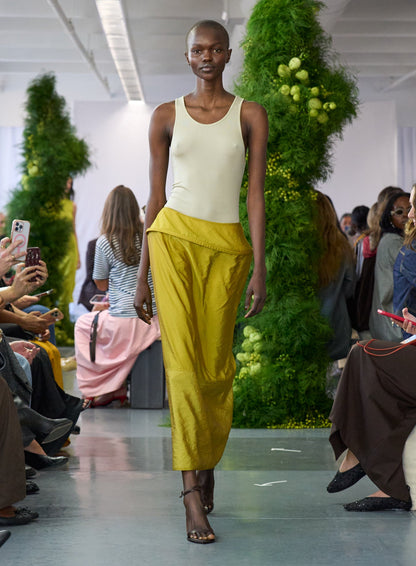Chassis Hoop Pencil Skirt Dijon - Tibi