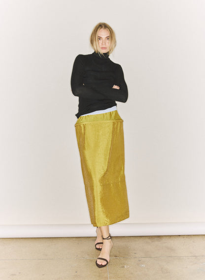 Chassis Hoop Pencil Skirt Dijon - Tibi
