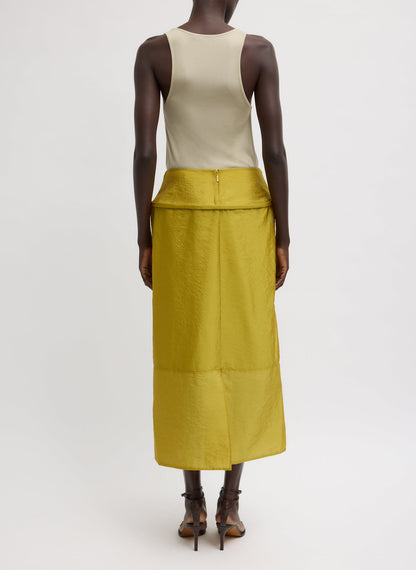Chassis Hoop Pencil Skirt Dijon - Tibi