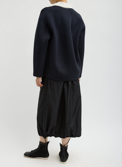 Italian Sporty Nylon Midi Anorak Skirt Black - Tibi