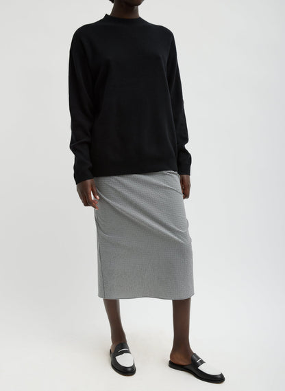 Tech Gingham Slip Skirt Black/White Gingham - Tibi