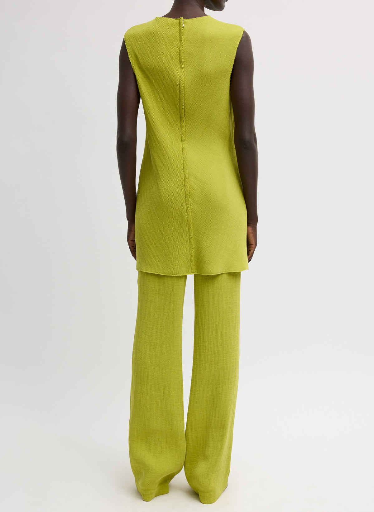 Viscose Plisse Corbit Pant Pea Pod - Tibi