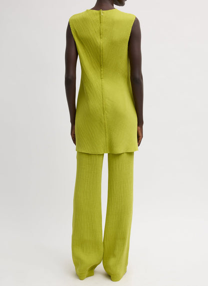 Viscose Plisse Corbit Pant Pea Pod - Tibi