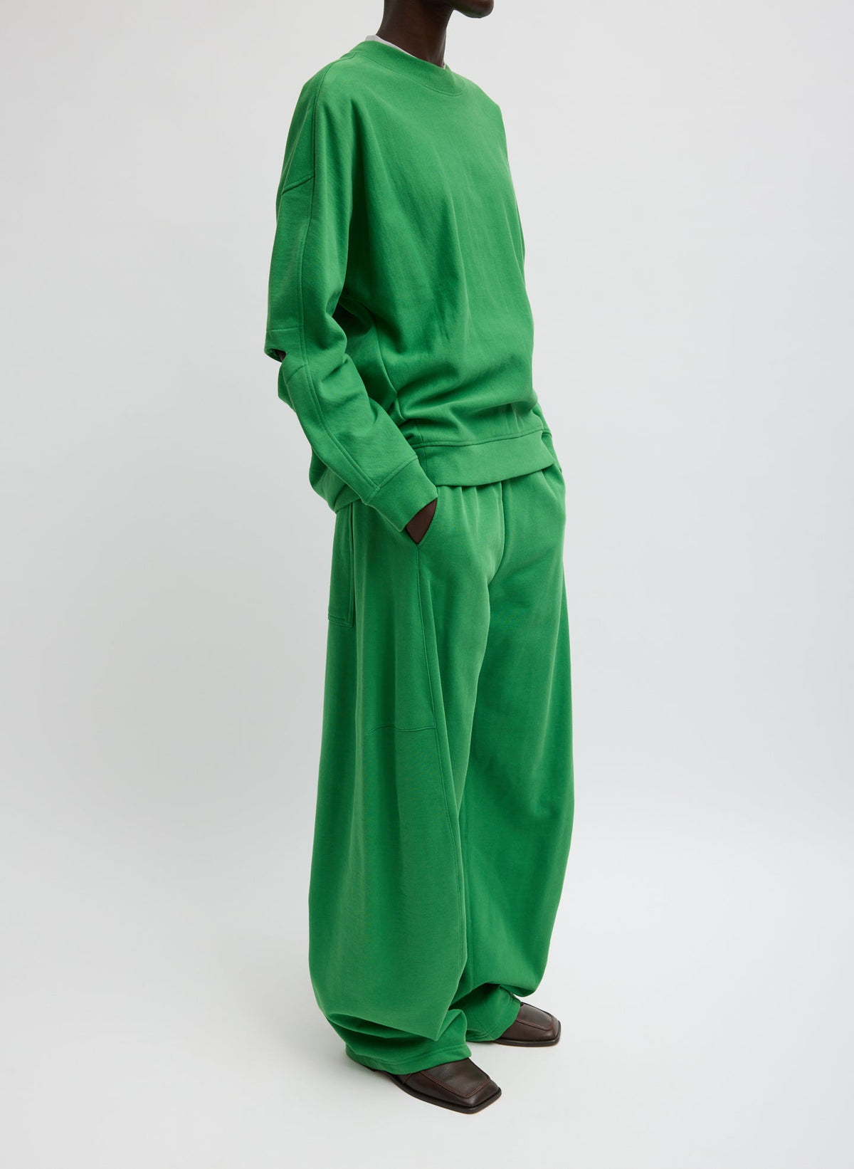 Sweatshirting Winslow Pant Green - Tibi