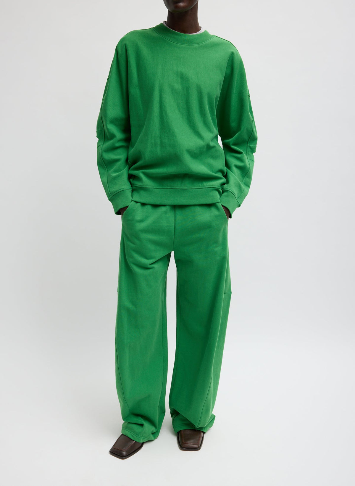 Sweatshirting Winslow Pant Green - Tibi