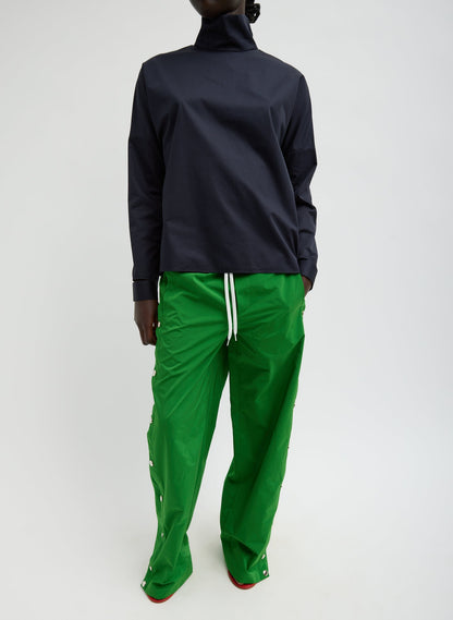 Nylon Snap Pull On Jogger Green - Tibi