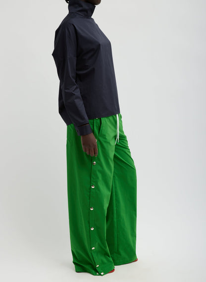 Nylon Snap Pull On Jogger Green - Tibi