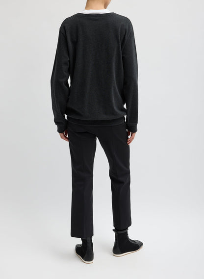 Compact Tech Knit Cropped Bootcut Pant Black - Tibi