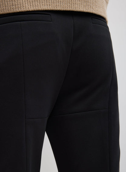 Compact Tech Knit Cropped Bootcut Pant Black - Tibi