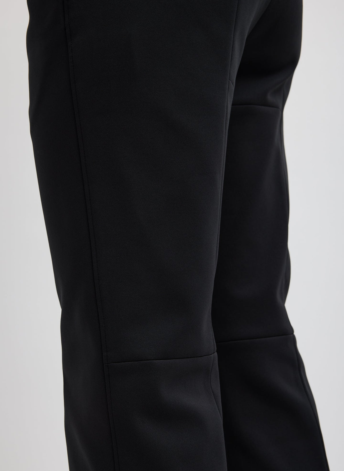 Compact Tech Knit Cropped Bootcut Pant Black - Tibi