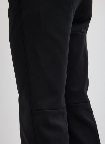 Compact Tech Knit Cropped Bootcut Pant Black - Tibi